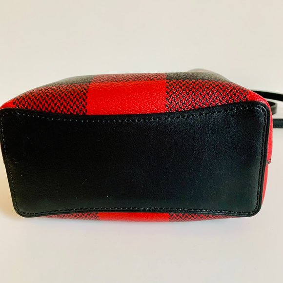 NWT! COACH MINI TOWN BUCKET WITH BUFFALO PLAID PRINT CROSSBODY BAG - Picture 9 of 11